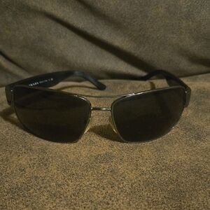 PRADA Mens Designer Sunglasses Black Rectangle